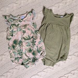 Two Old Navy girls rompers